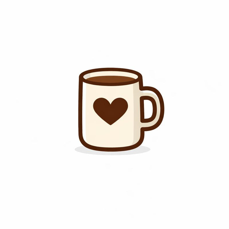 mug of coffee with a heart on it