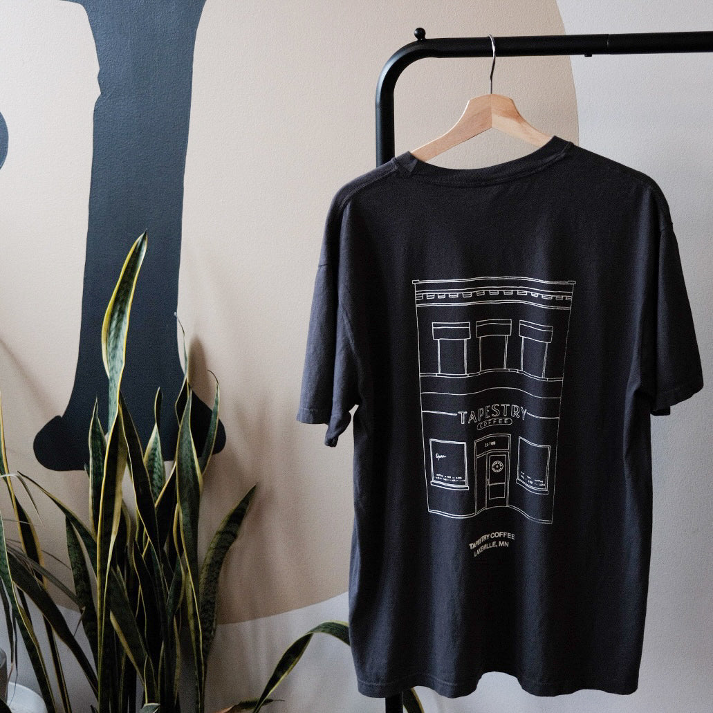 Tapestry Storefront Tee - Charcoal