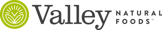 Valley Natural Foods logo with a green circular icon and text.